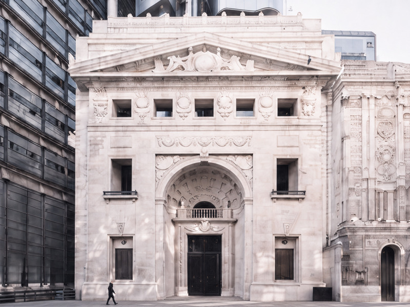 Stone arched building in London